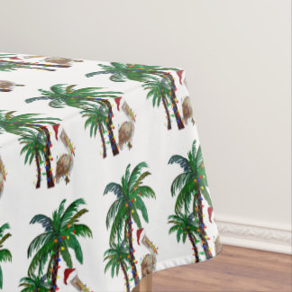 Mantel Christmas Santa pelican Holiday tablecloths