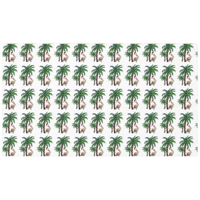 Mantel Christmas Santa pelican Holiday tablecloths (Frente (Horizontal))