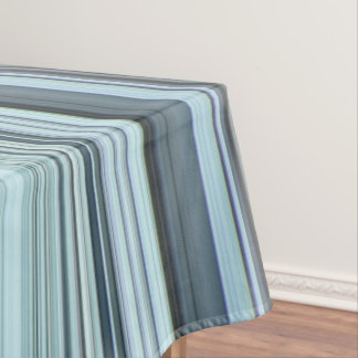 Mantel Cielo de invierno azul aqua raya