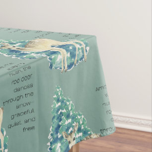 Mantel Ciervos de Invierno en la Nieve – Decoración de Ho