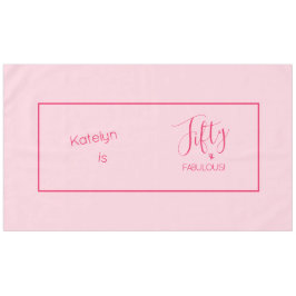 Mantel ¡Cincuenta y cinco! Personalizado con marco rosa