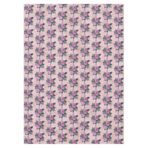 Mantel Cintas de lavanda de rosas rosadas vintage Dámpara