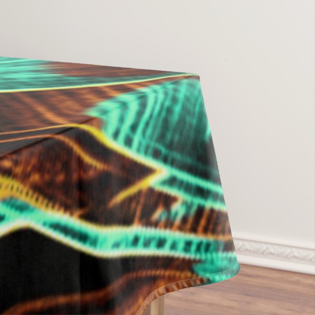 Mantel Cintas muy retorcidas de aguamarina y de café (In Situ)