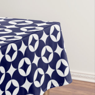 Mantel Círculos de interbloqueo azul retro Shippo geométr