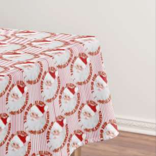 Mantel Círculos de Santa Face, franjas rojas-TABLECLOTH 6