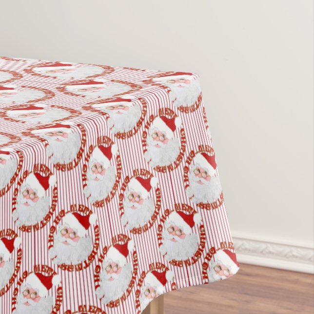 Mantel Círculos de Santa Face, franjas rojas-TABLECLOTH 6 (In Situ)