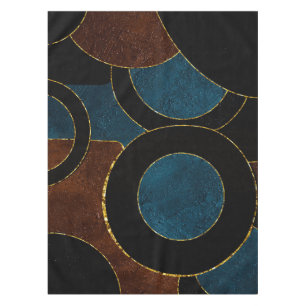 Mantel Círculos Geométricos Abstractos Oro  Hoja Brillant