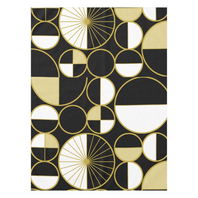 Mantel Círculos modernos de mediados del siglo XX a la mi (Anverso)