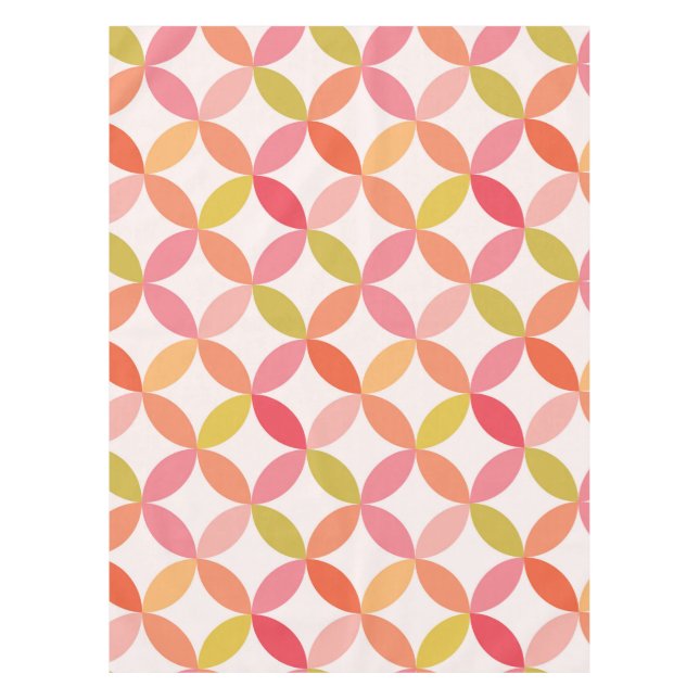 Mantel Círculos naranjas rojos modernos de mediados de si (Anverso)