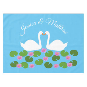 Mantel Cisnes blancas y nenúfares Bodas Personalizado
