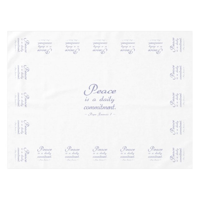 Mantel Cita de Compromiso Diario de Paz (Frente (Horizontal))