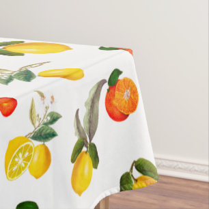 Mantel Cítricos, arte de verano, limones, naranjas      