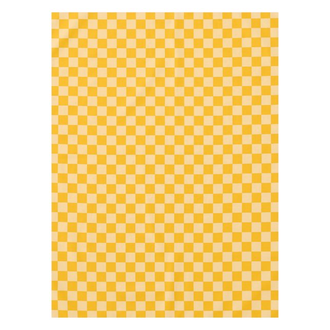 Mantel Citrus cream checkered board pattern (Anverso)