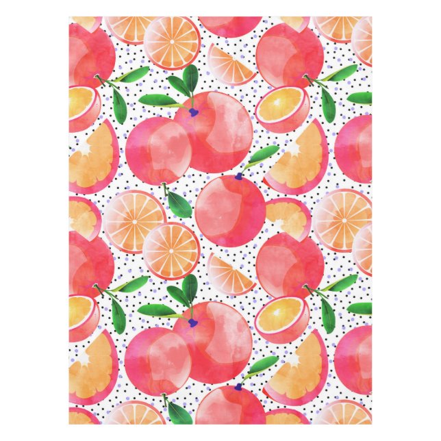Mantel Citrus Tropical | Juicy Fruits Polka Dots | Alimen (Anverso)