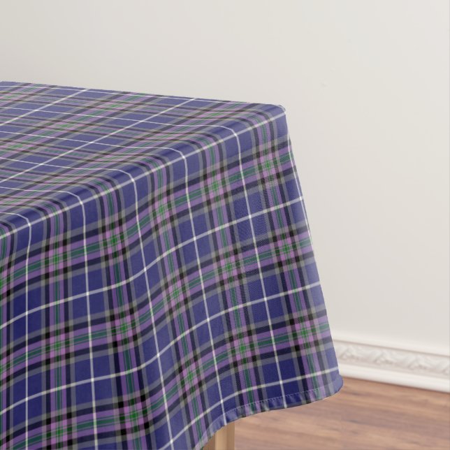 Mantel Clan Alexander Tartan Blue y Purple Plantas (In Situ)