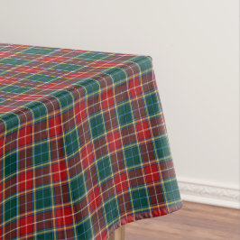 Mantel Clan Baxter Tartan Forest Green and Red Plage