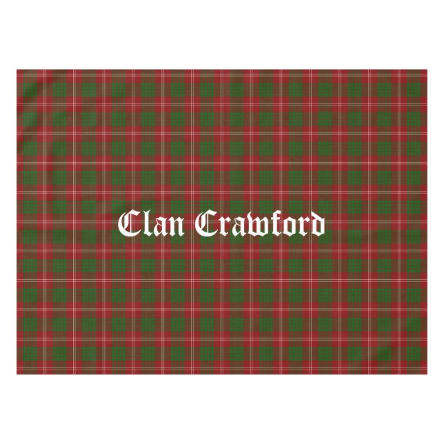Mantel Clan Crawford Tartan Tablecloth (Frente (Horizontal))