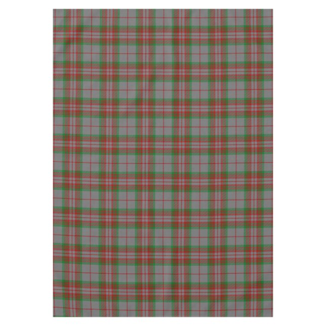 Mantel Clan Gray Tartan Plaid (Anverso)