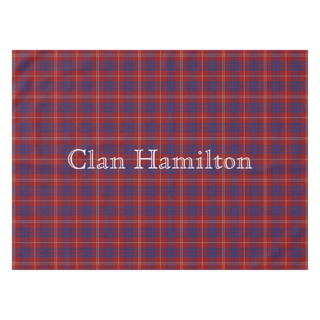 Mantel Clan Hamilton Tartan Tablecloth (Frente (Horizontal))