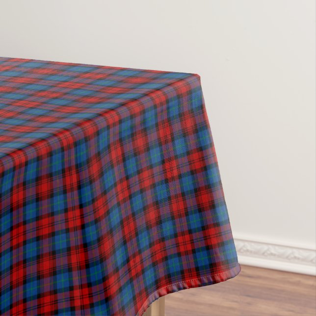 Mantel Clan MacLachlan Royal Blue y Red Scottish Tartán (In Situ)