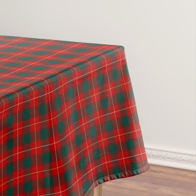 Mantel Clan MacPhee Red and Forest Green Scottish Tartán (In Situ)