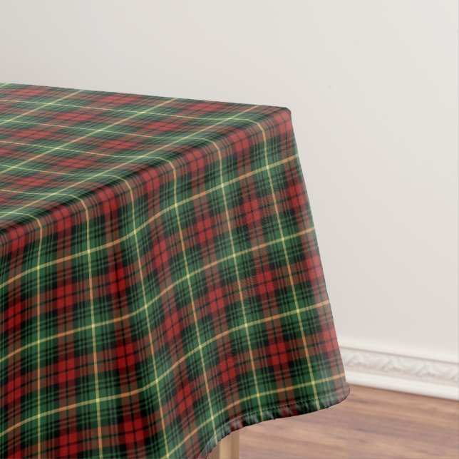 Mantel Clan Martin Green y Red Scottish Tartan (In Situ)