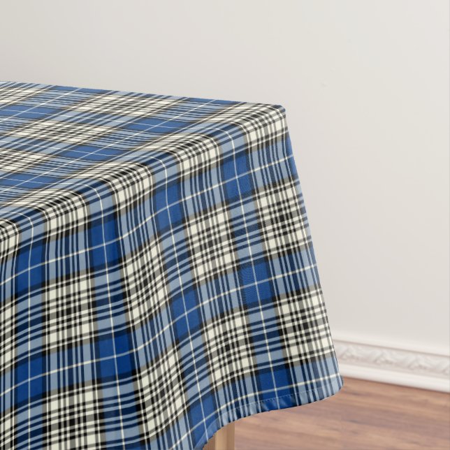 Mantel Clan Napier Blue, Black and White Scottish (In Situ)