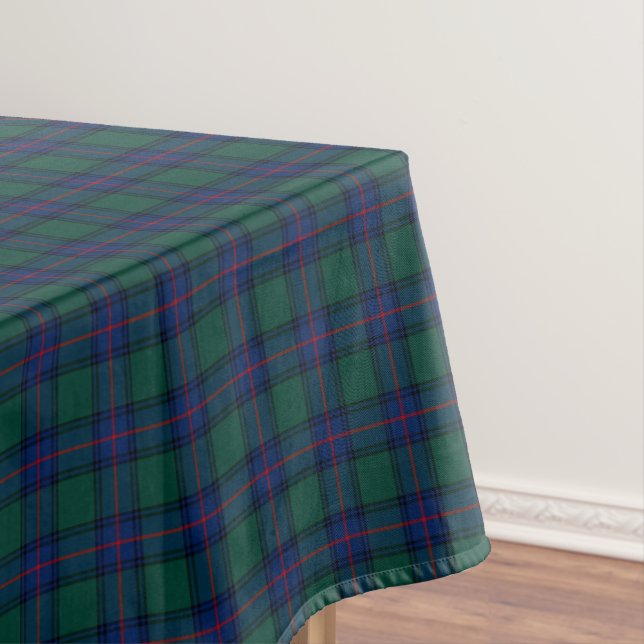 Mantel Clan Shaw Green y Royal Blue Scottish Tartan (In Situ)