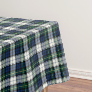 Mantel Clan tartán azul, verde, y blanco de Gordon del