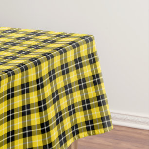 Mantel Clan tartán escocés amarillo y negro de Barclay