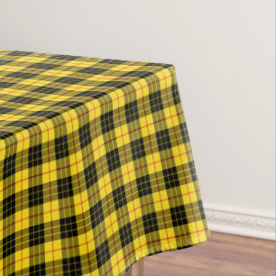 Mantel Clan tartán escocés amarillo y negro de MacLeod