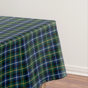 Mantel Clan tartán escocés azul marino y verde de MacNe