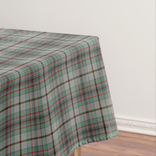 Mantel Clan tartán escocés gris y verde de Craig
