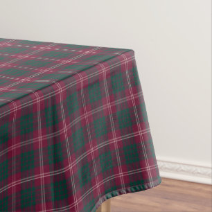 Mantel Clan tartán escocés marrón y verde de Crawford