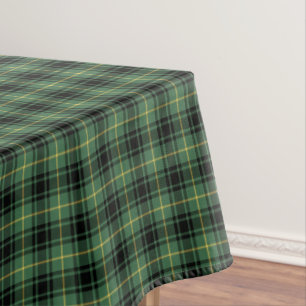 Mantel Clan tartán escocés negro y verde de MacArthur