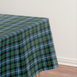 Mantel Clan tartán escocés verde y azul de MacRae de la