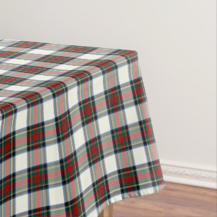 Mantel Clan tartán rojo y blanco de Stewart del vestido