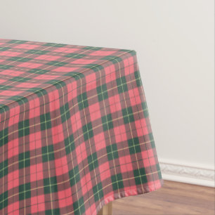 Mantel Clan tartán rosado y verde de Wallace de la