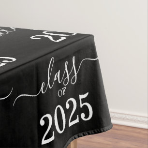 Mantel Clase de 2025 Elegante en blanco y negro