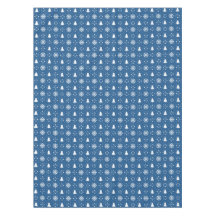 Clásico Blue White Snowflakes Christmas Treps