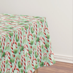 Mantel Clásico color de agua Navidades de color verde roj