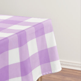 Mantel Clásico Gingham Check Plaid Pattern Lilac