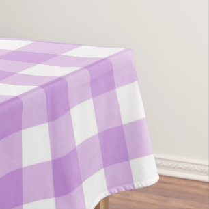 Mantel Clásico Gingham Check Plaid Pattern Lilac