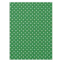 Clásico Green White Snowflakes Christmas Tree