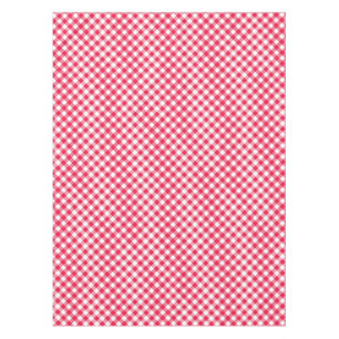 Mantel Clásico Patrón de Gingham Rojo y Blanco Rústico