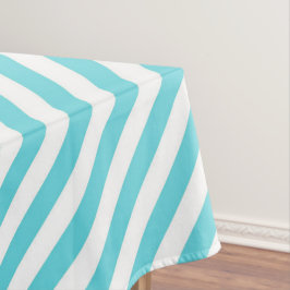 Mantel Classic blue and white diagonal stripes