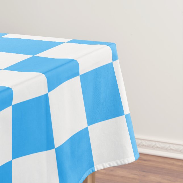 Mantel Classic light blue checkerboard  (In Situ)