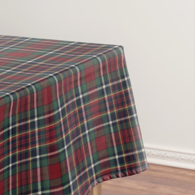 Mantel Classic Red Dark Blue Green Plaid Pattern (In Situ)