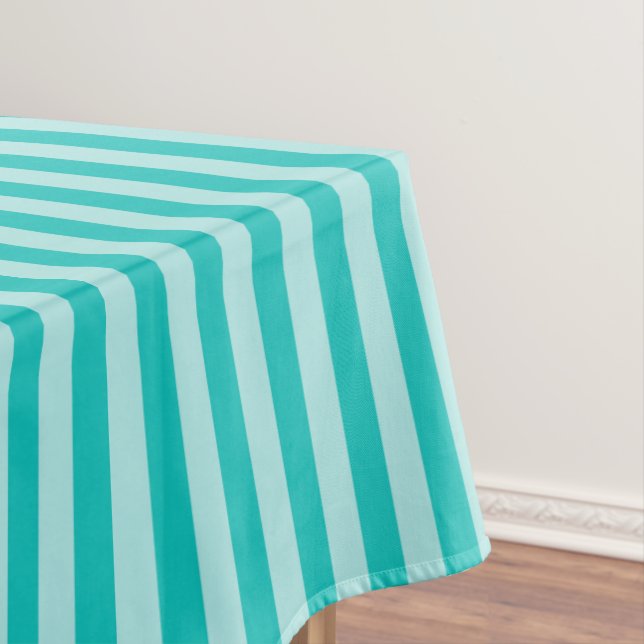 Mantel Classic Stripes Two-tone Blue Hues   (In Situ)