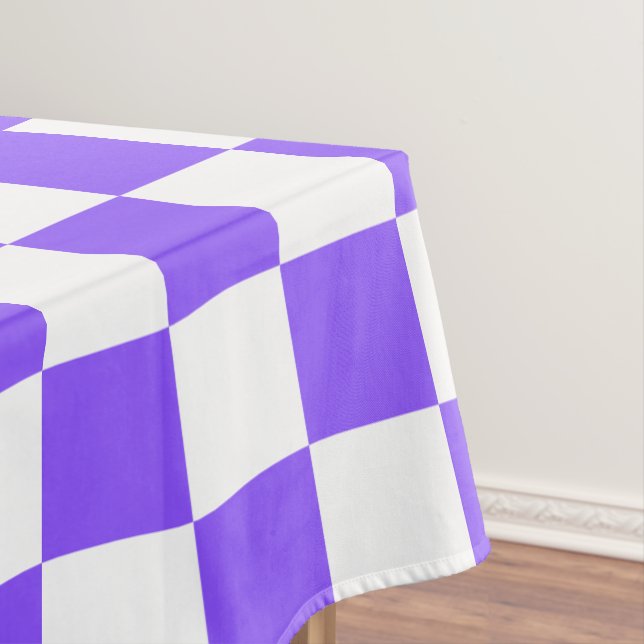 Mantel Classic visual purple checkerboard  (In Situ)
